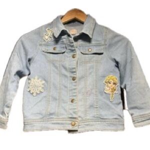 Disney Light Blue Jean Jacket with Embroidered Characters